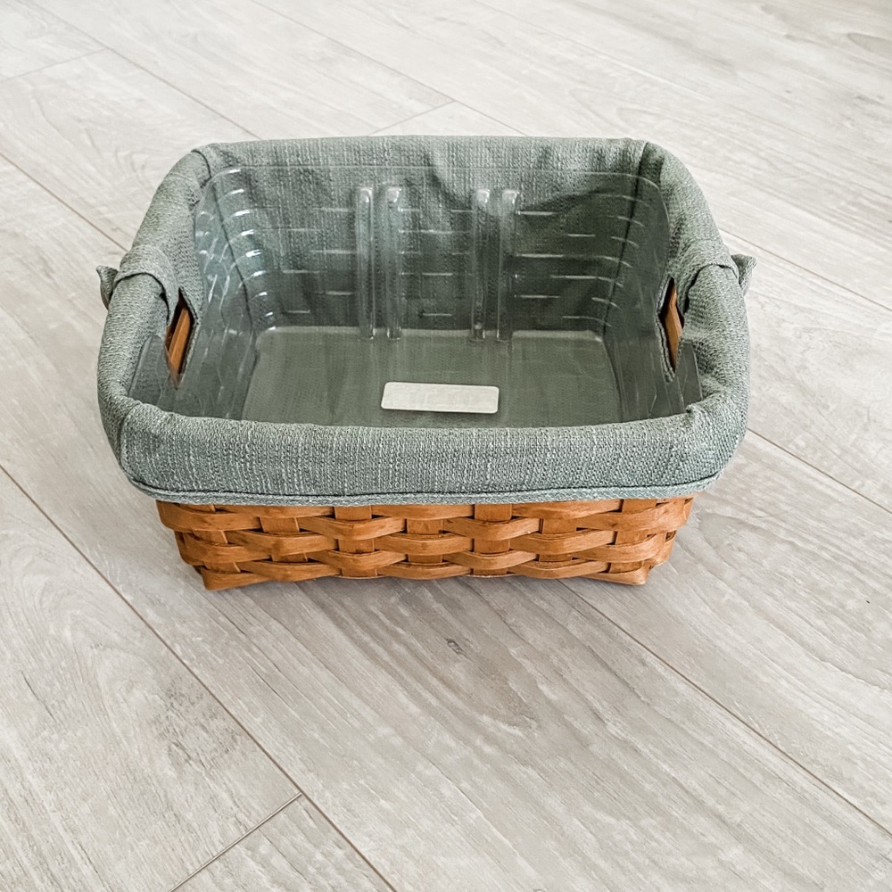 Longaberger RARE Medium Storage Solutions Basket, Liner, Protector